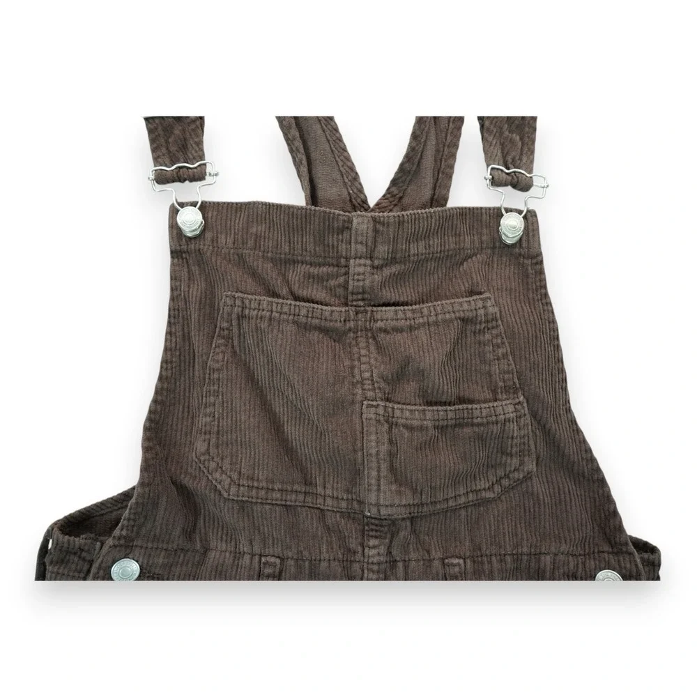 We The Free People Ziggy Shortalls XS Brown Denim Bib Overalls Shorts Hipster